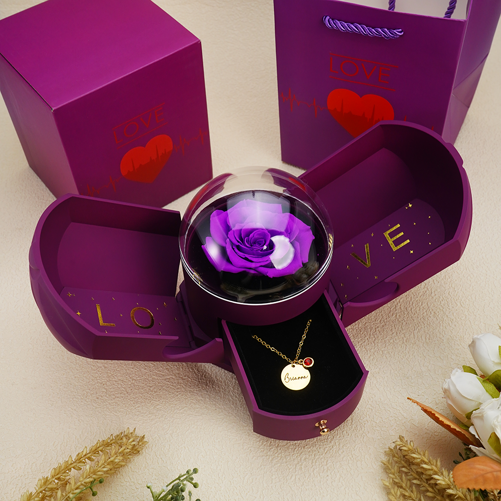 Endless Love - Birthstone Necklace with Engravings