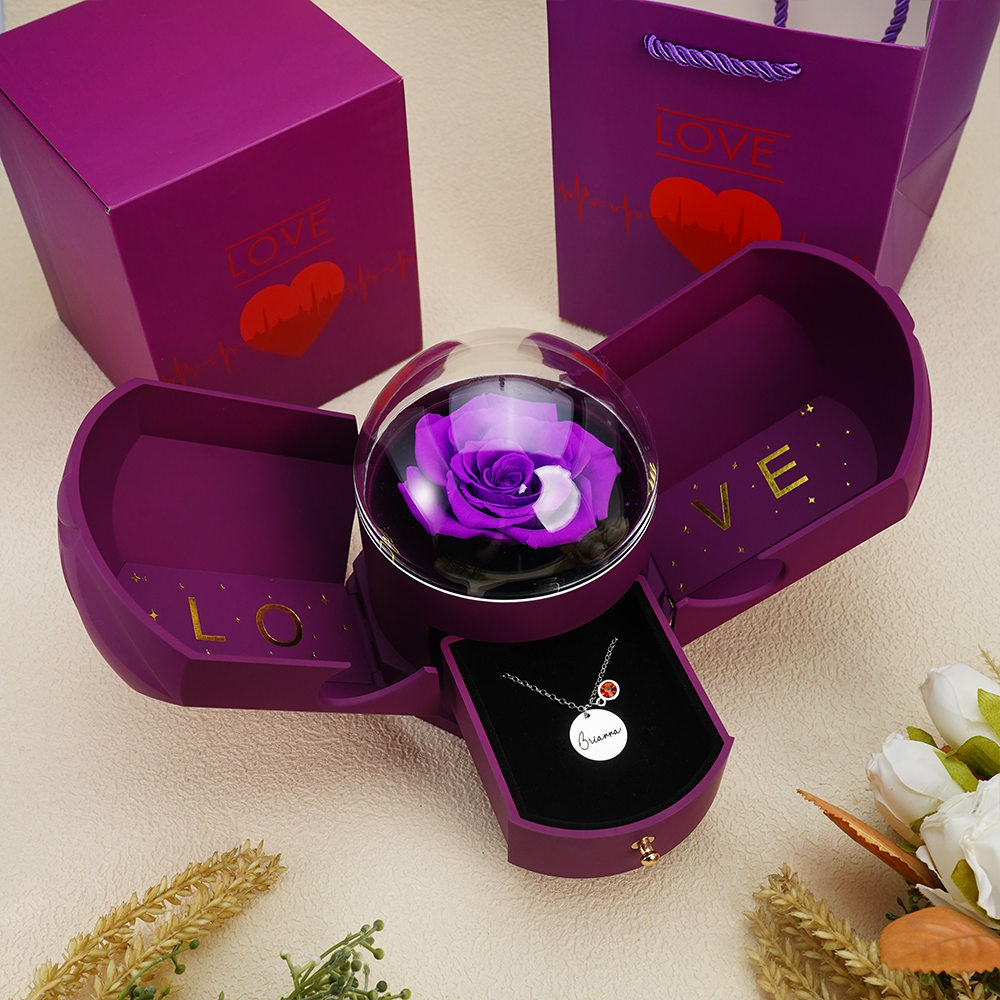 Endless Love - Birthstone Necklace with Engravings