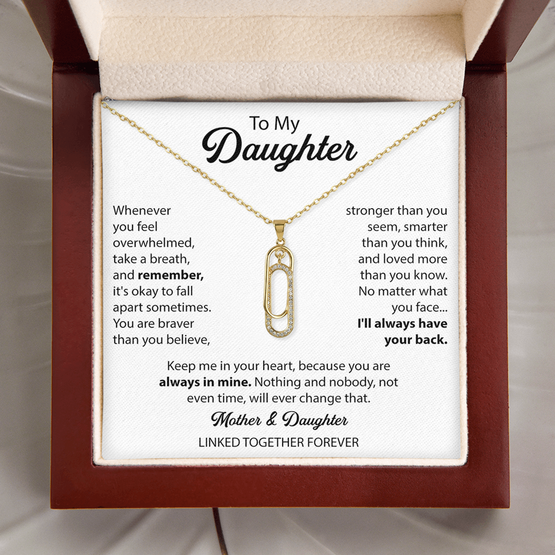 To My Daughter - Linked Together Forever Necklace