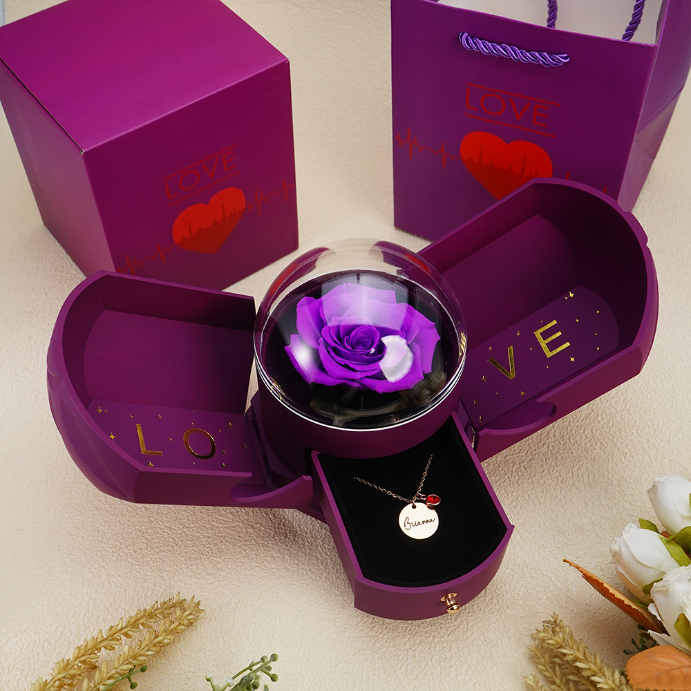 Endless Love - Birthstone Necklace with Engravings