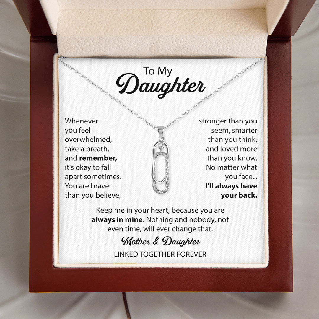 To My Daughter - Linked Together Forever Necklace