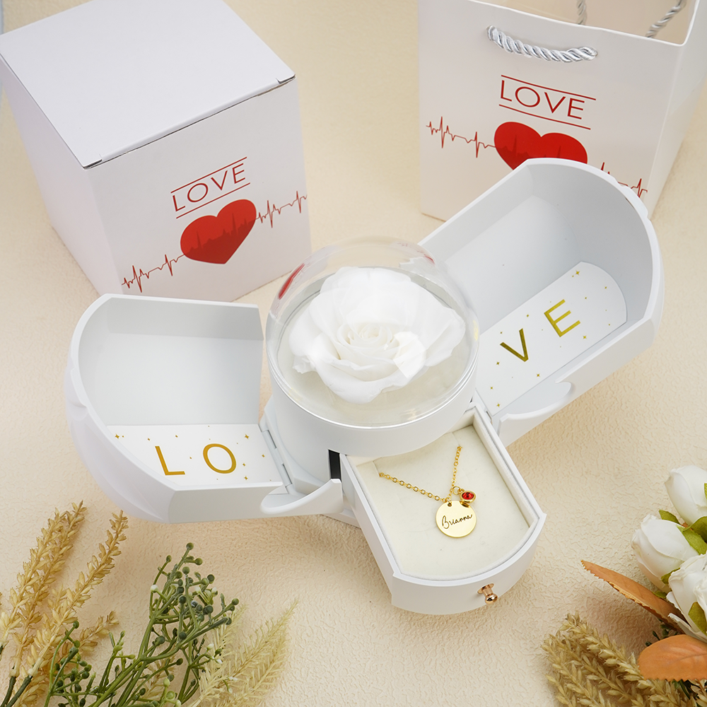 Endless Love - Birthstone Necklace with Engravings