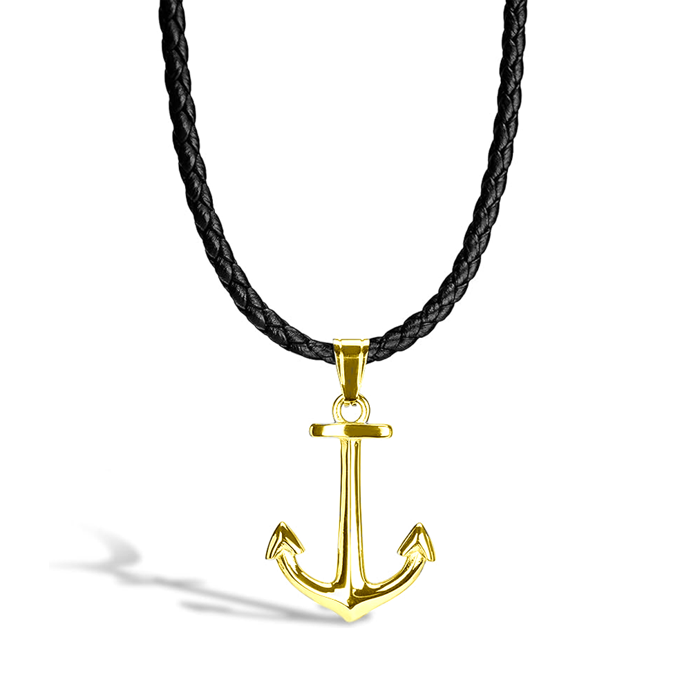 To my Son - Anchor pendant - Gold