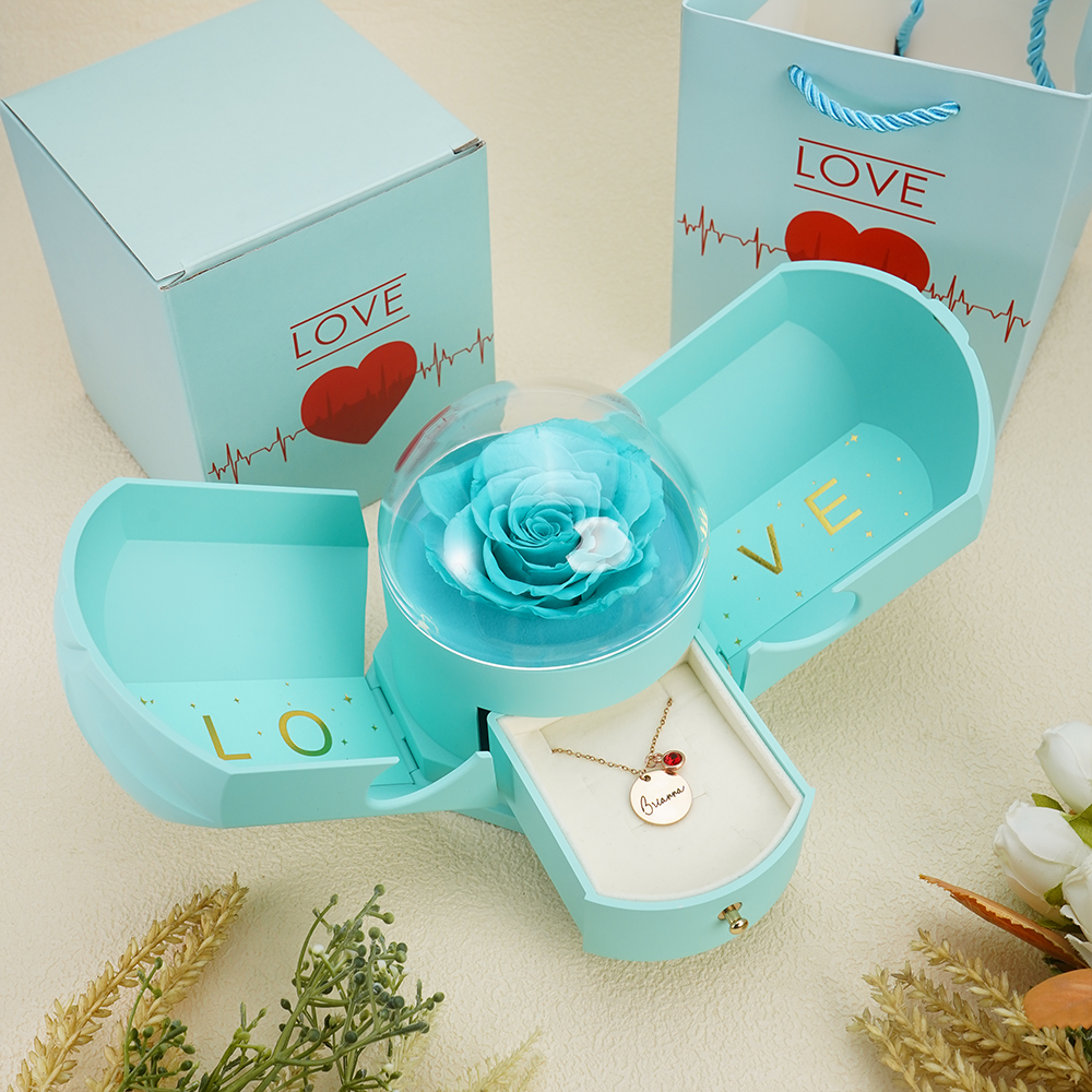 Endless Love - Birthstone Necklace with Engravings