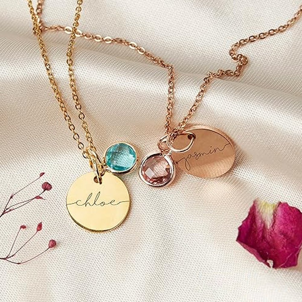 Endless Love - Birthstone Necklace with Engravings