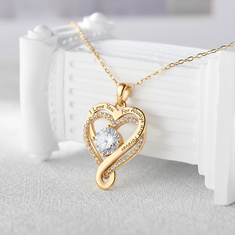 To my Wife - Engraved Heart necklace