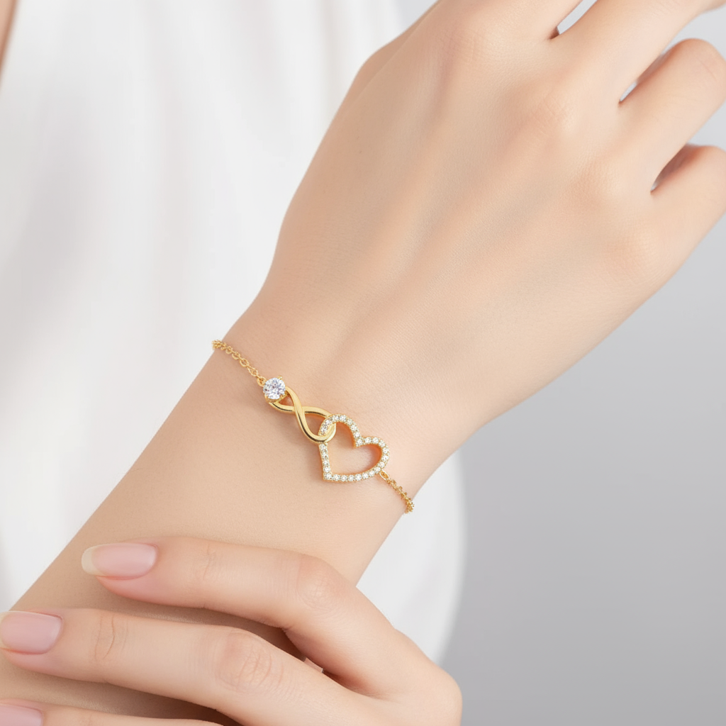 To my Daughter bracelet - Infinity heart