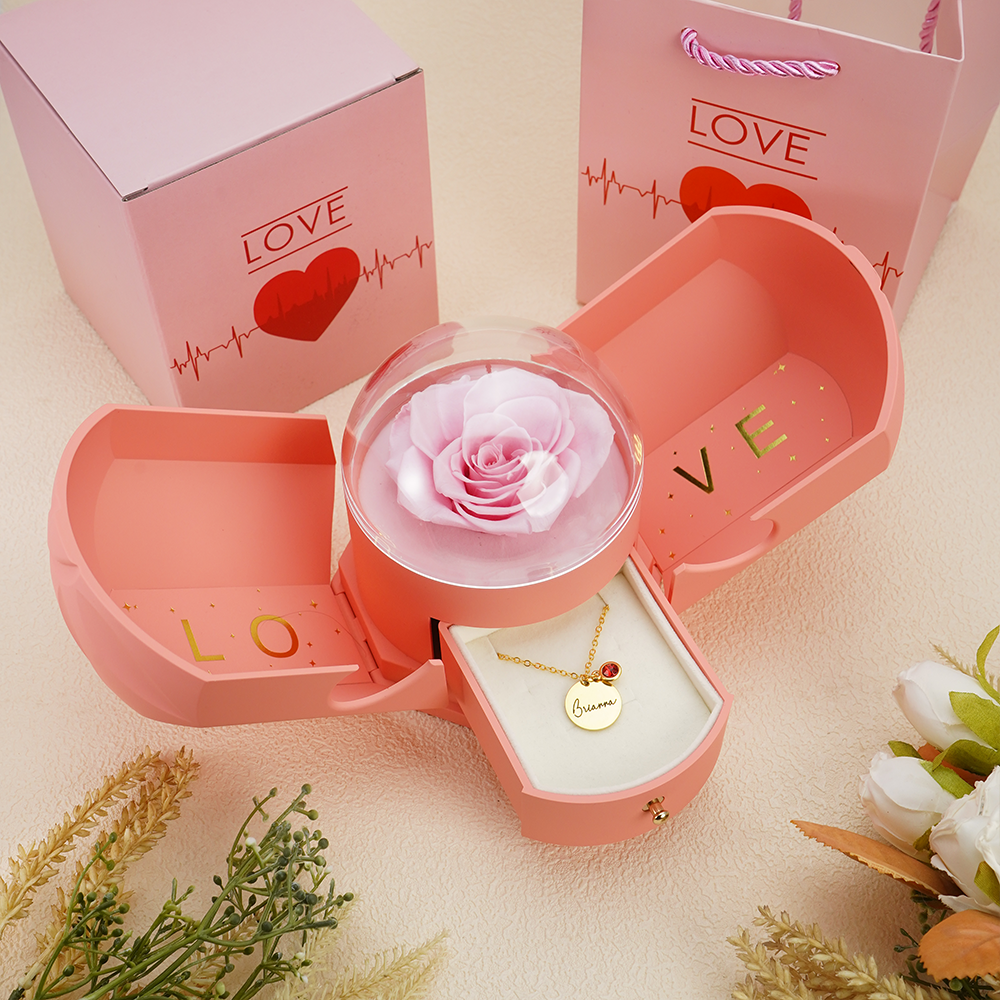 Endless Love - Birthstone Necklace with Engravings