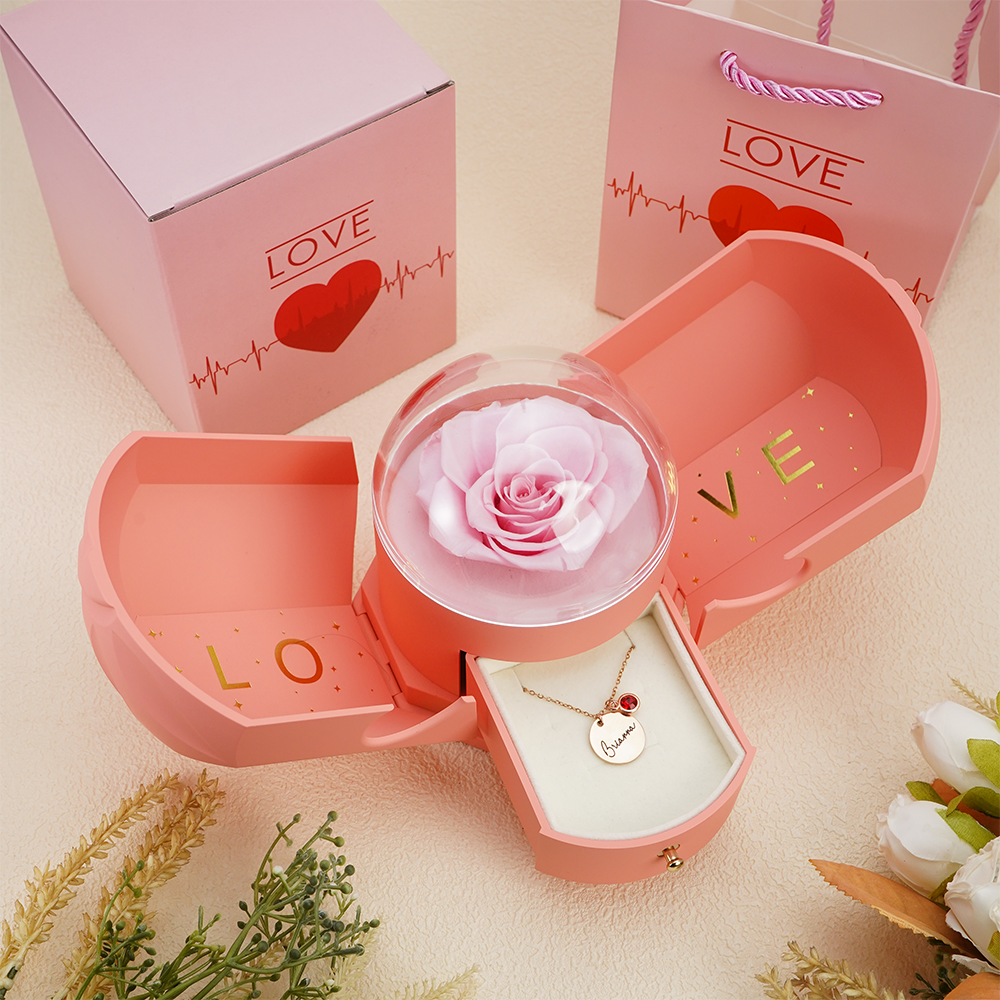 Endless Love - Birthstone Necklace with Engravings