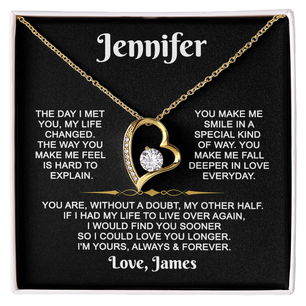 I'm Yours Forever - Customized - Heart Necklace