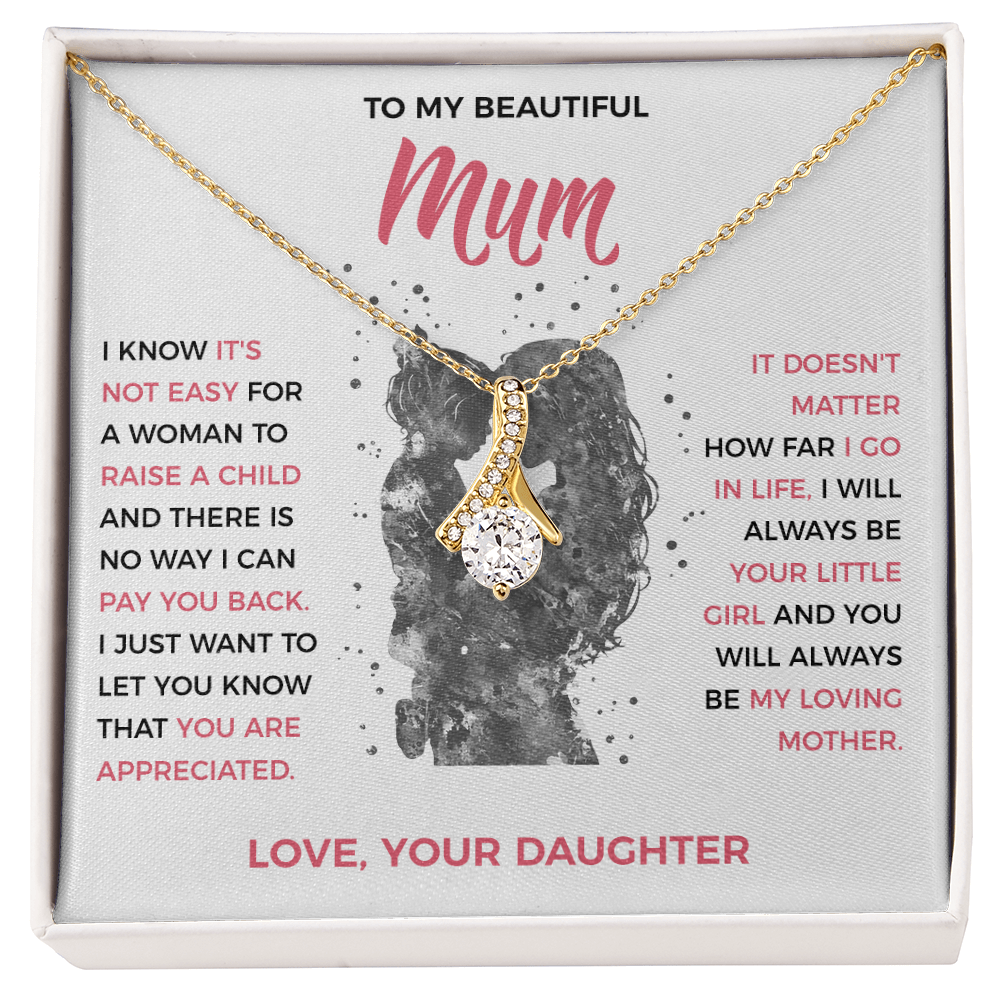 To My Loving Mum - Pendant Necklace from Daughter