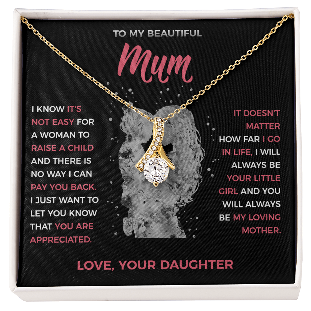 To My Loving Mum - Pendant Necklace from Daughter