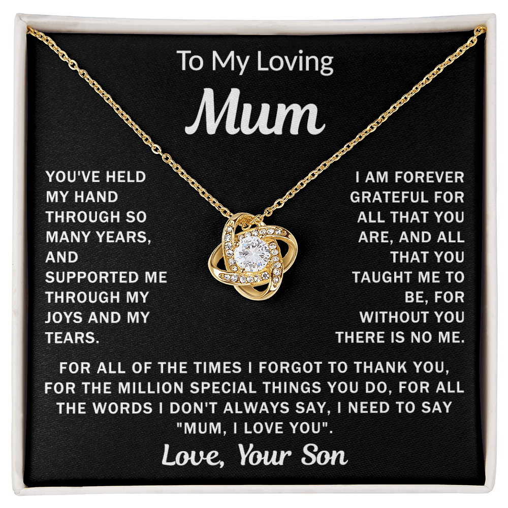 To My Loving Mum - Knot Necklace