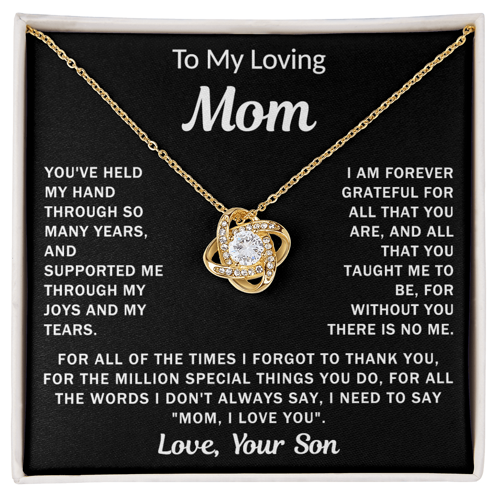 To My Loving Mom - Knot Necklace