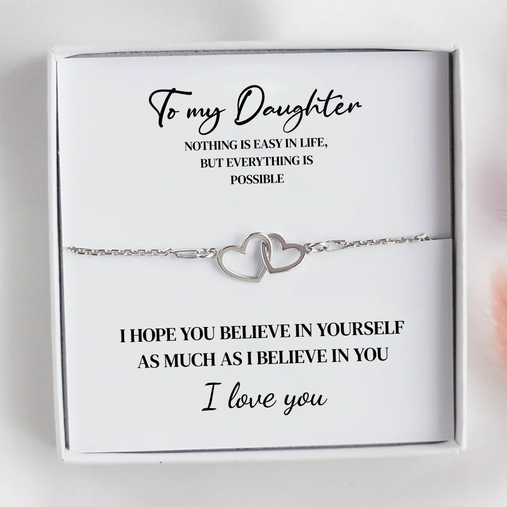 To my Daughter - Love Hearts Bracelet