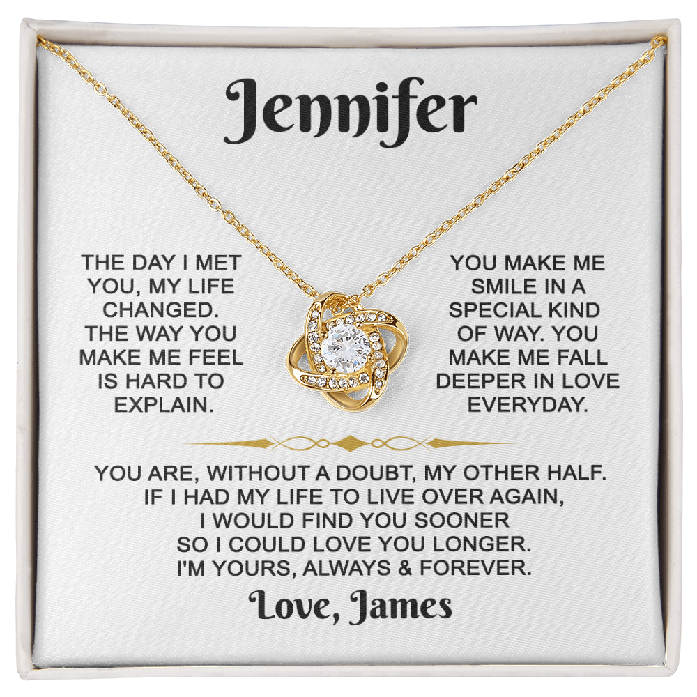 I'm Yours Always & Forever - Customized - Knot Necklace