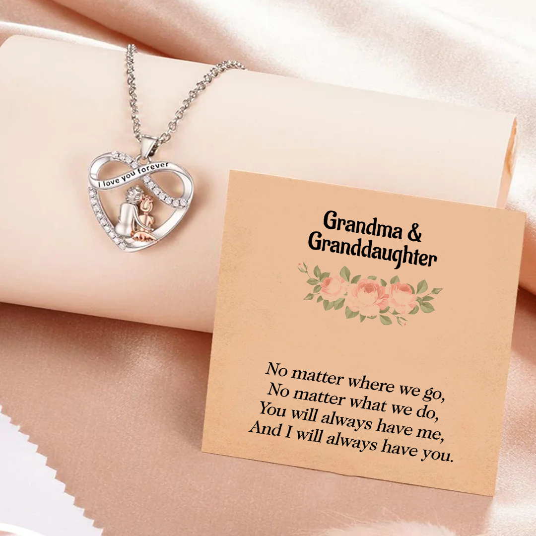 To My Granddaughter - You Will Always Have Me - Heart Necklace