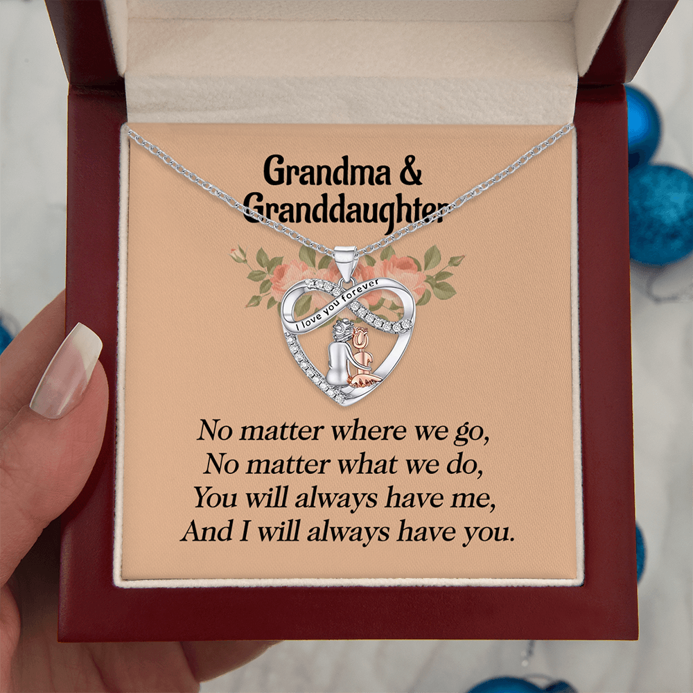 To My Granddaughter - You Will Always Have Me - Heart Necklace