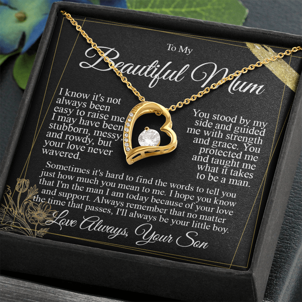 To My Mum - I Love You from Son - Heart Necklace