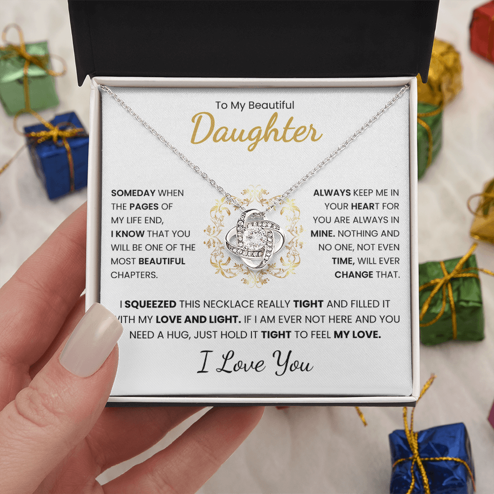 To my Daughter - Love Knot Necklace