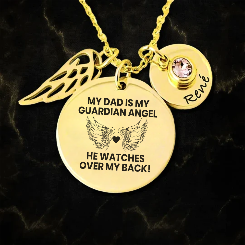 My Dad Is My Guardian Angel - Memorial Necklace