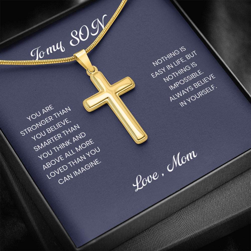 To my Son - Cross Love Necklace