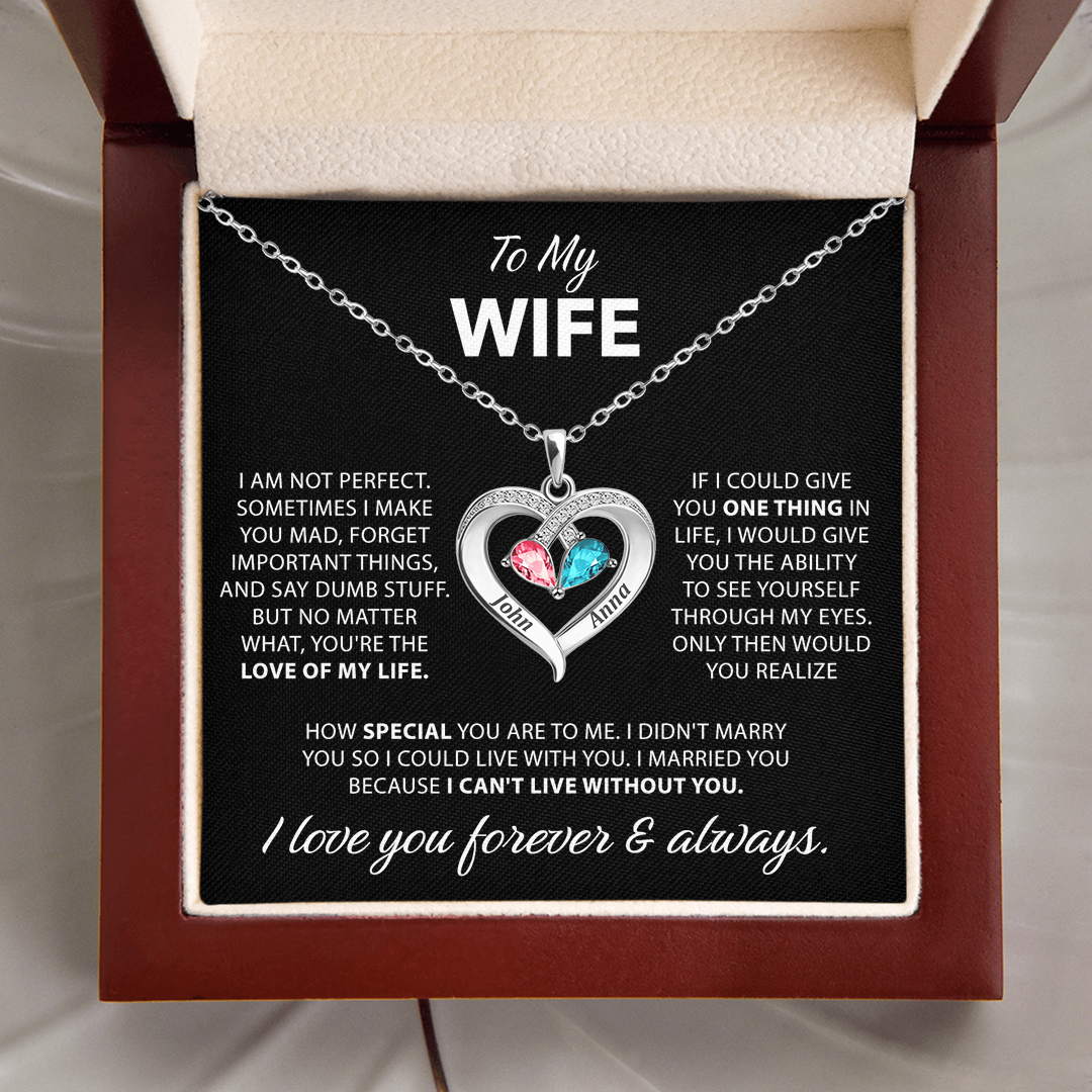 Always Yours - Birthstone Heart Necklace