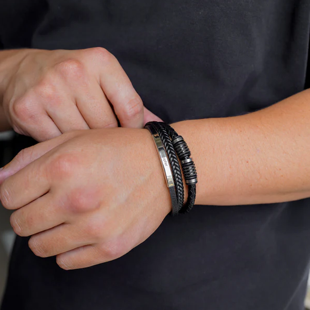 To My Son - Forever Connected Customized Bracelet