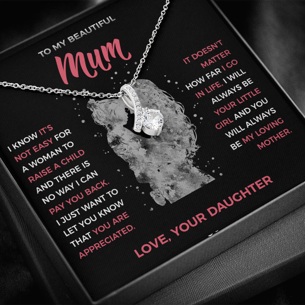 To My Loving Mum - Pendant Necklace from Daughter