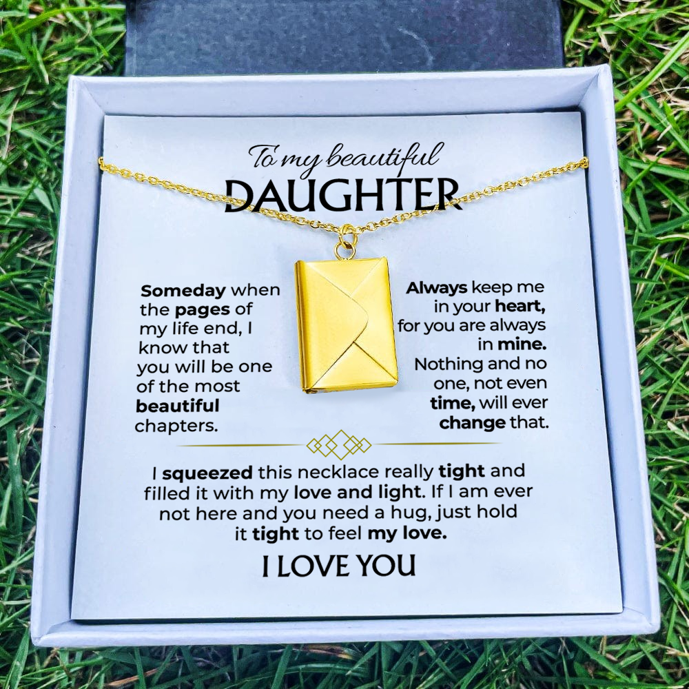 To My Beautiful Daughter - Love Letter Necklace