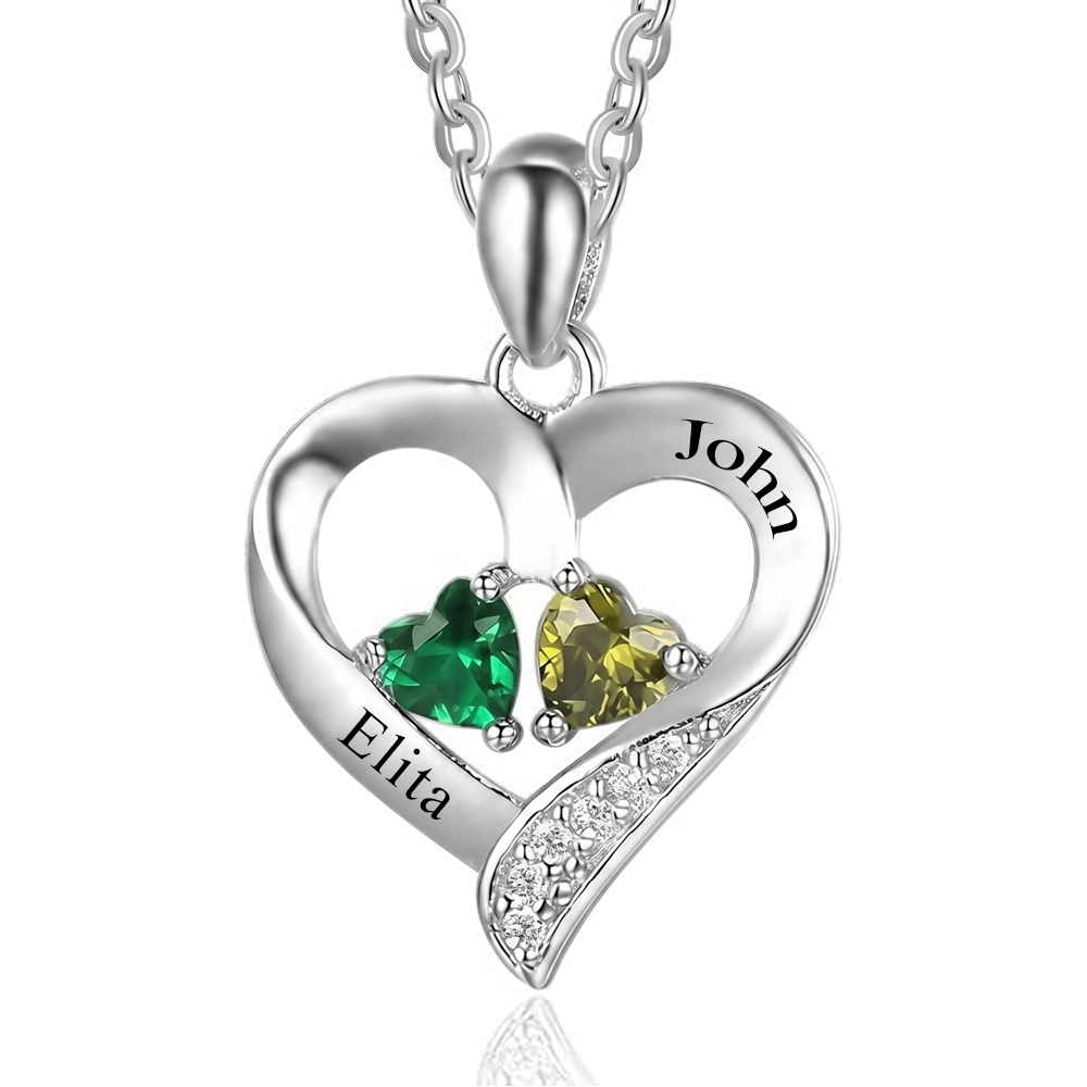 Apology Gift For Her -  Personalized Heart necklace