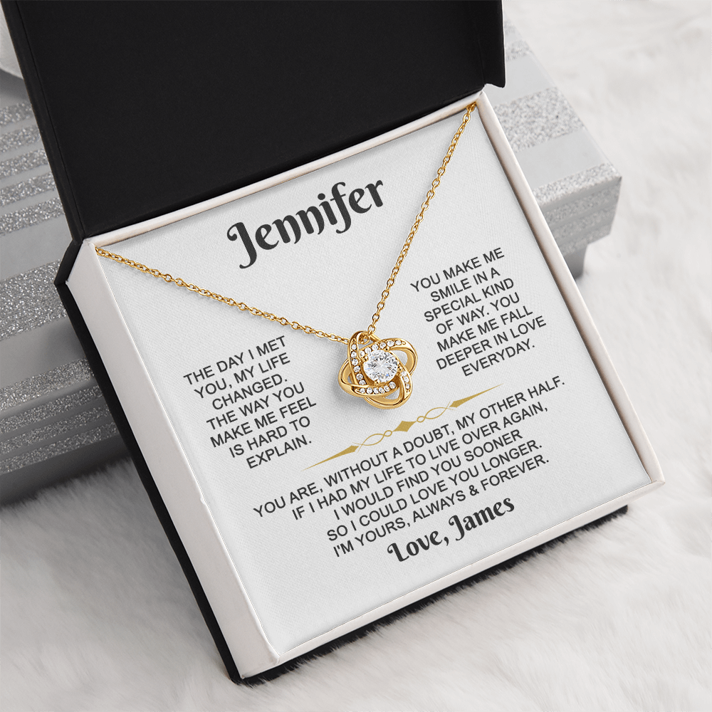 I'm Yours Always & Forever - Customized - Knot Necklace