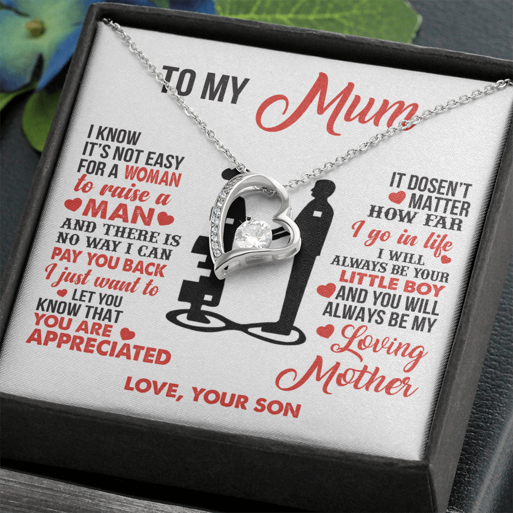 To My Mum - I’m Your Little Boy - Heart Necklace