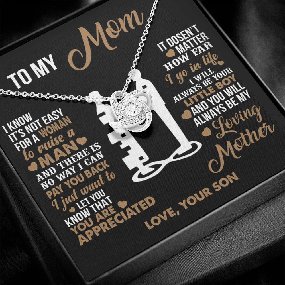 To My Mom - I Love you Forever- Heart Necklace