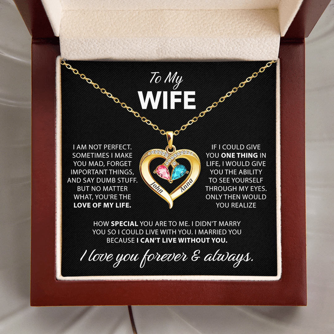 Always Yours - Birthstone Heart Necklace