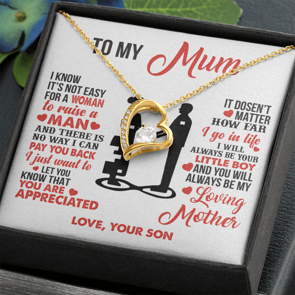 To My Mum - I’m Your Little Boy - Heart Necklace