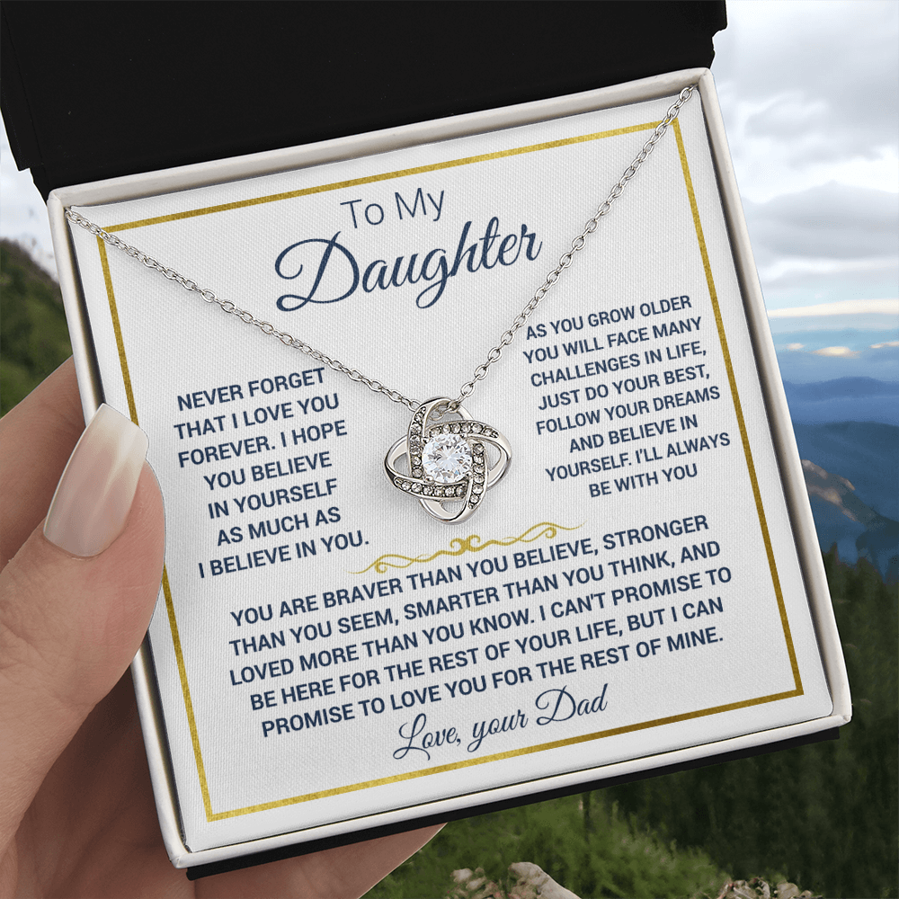 To my Daughter - Love Knot Necklace, from Dad
