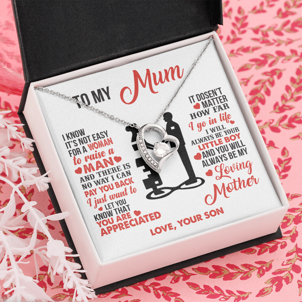 To My Mum - I’m Your Little Boy - Heart Necklace