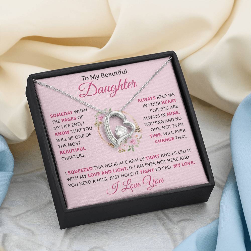 To my Daughter - Heart necklace