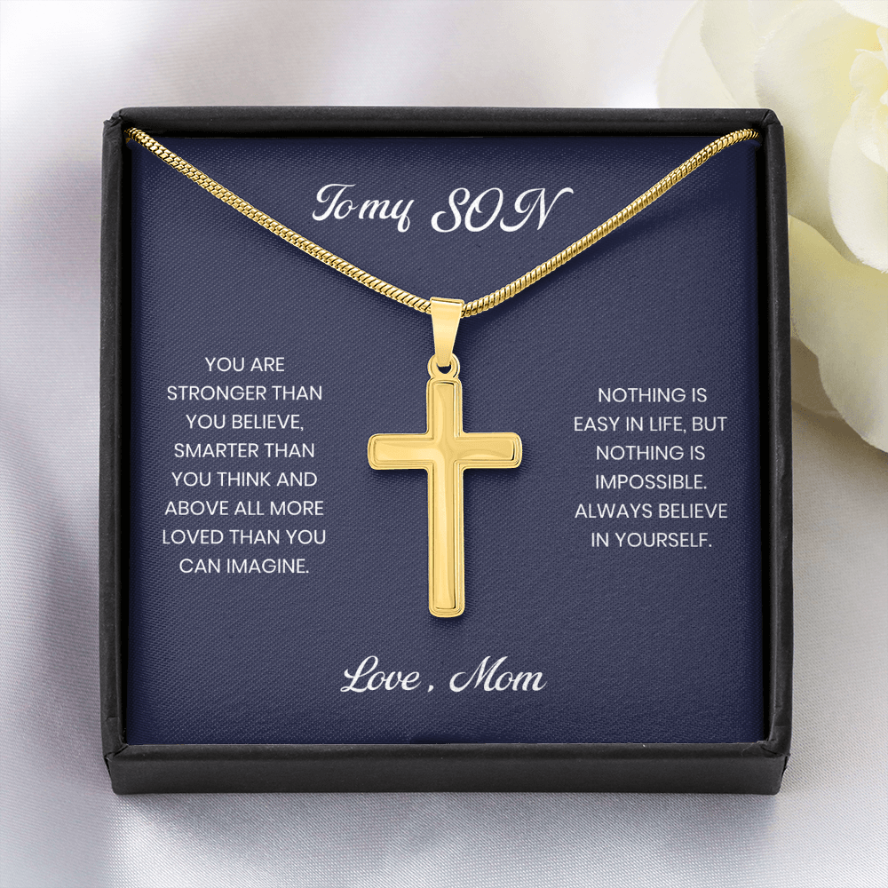 To my Son - Cross Love Necklace