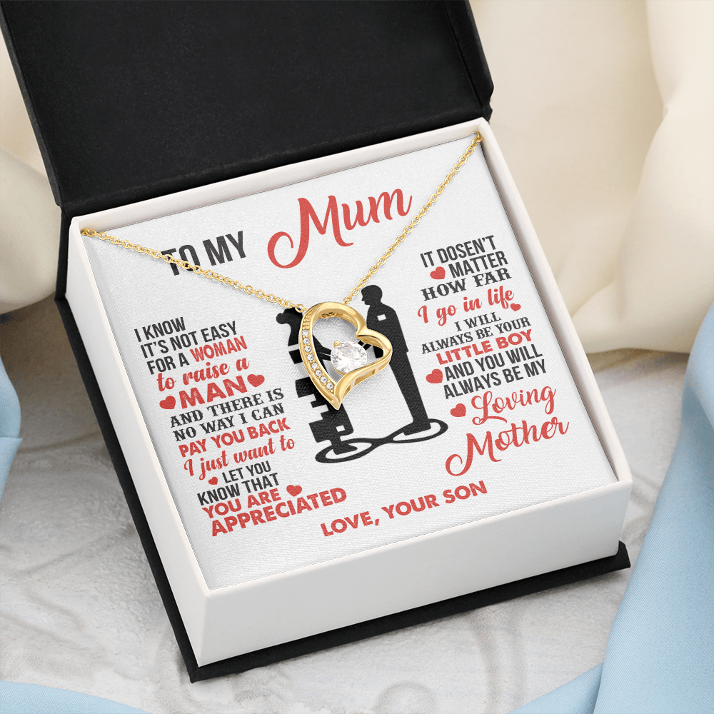 To My Mum - I’m Your Little Boy - Heart Necklace