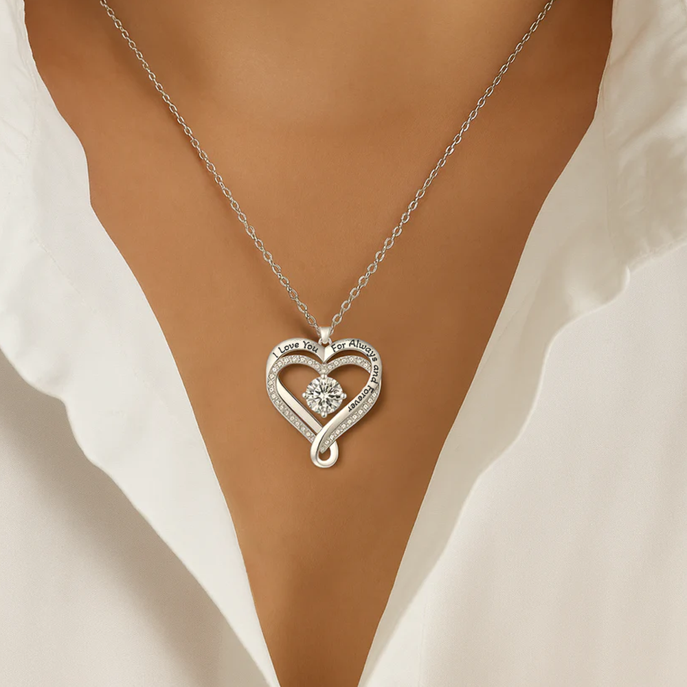 To my Wife - Engraved Heart necklace
