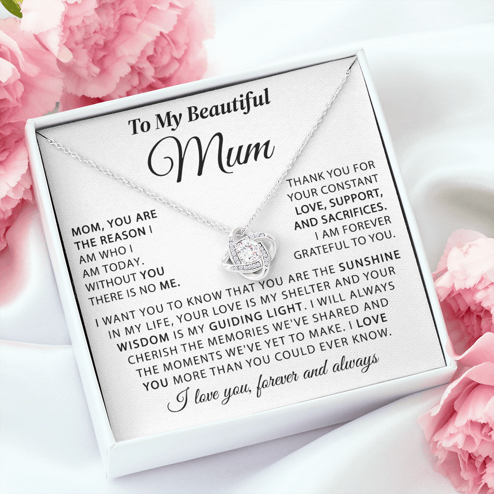 To My Beautiful Mum - The Sunshine in My Life - Knot Necklace