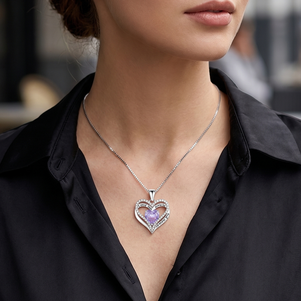 Apology Gift For Her -  Personalized Heart necklace