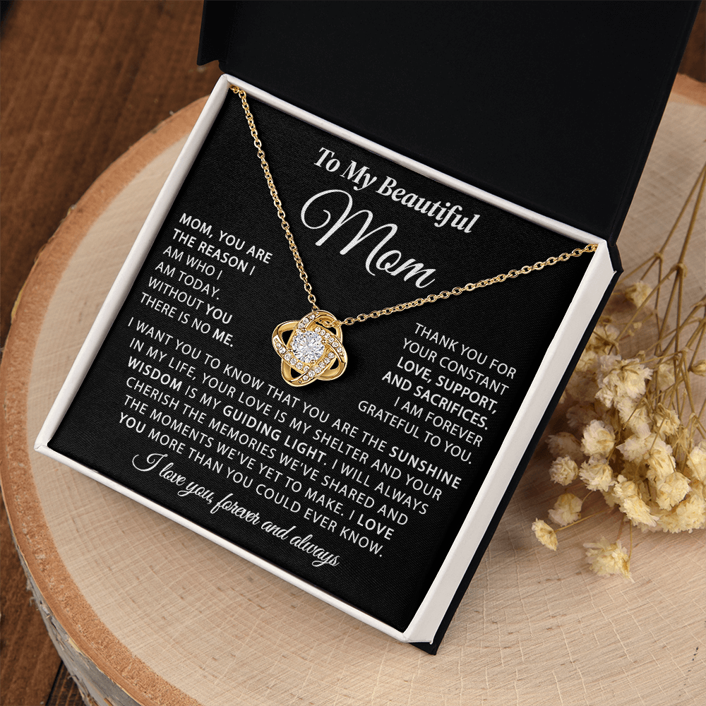 To My Mom - The Sunshine in My Life - Knot Necklace