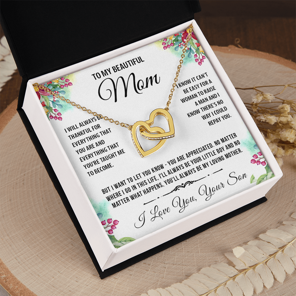 To My Special Mom - Linked Heart Necklace