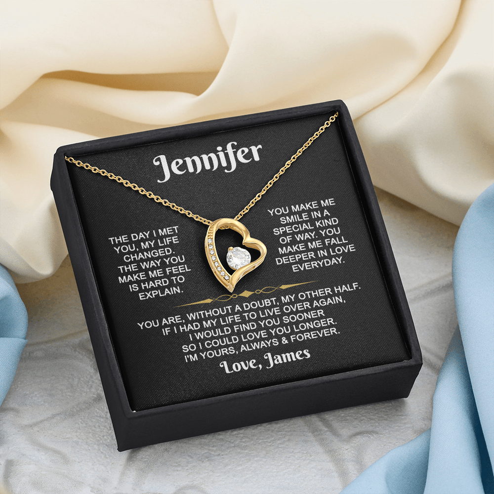 I'm Yours Forever - Customized - Heart Necklace