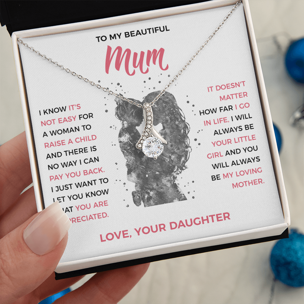 To My Loving Mum - Pendant Necklace from Daughter