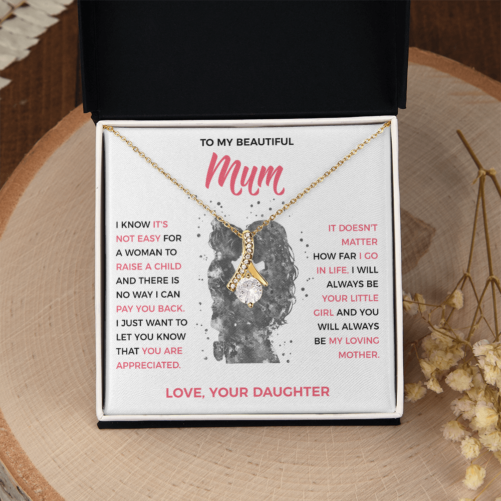 To My Loving Mum - Pendant Necklace from Daughter