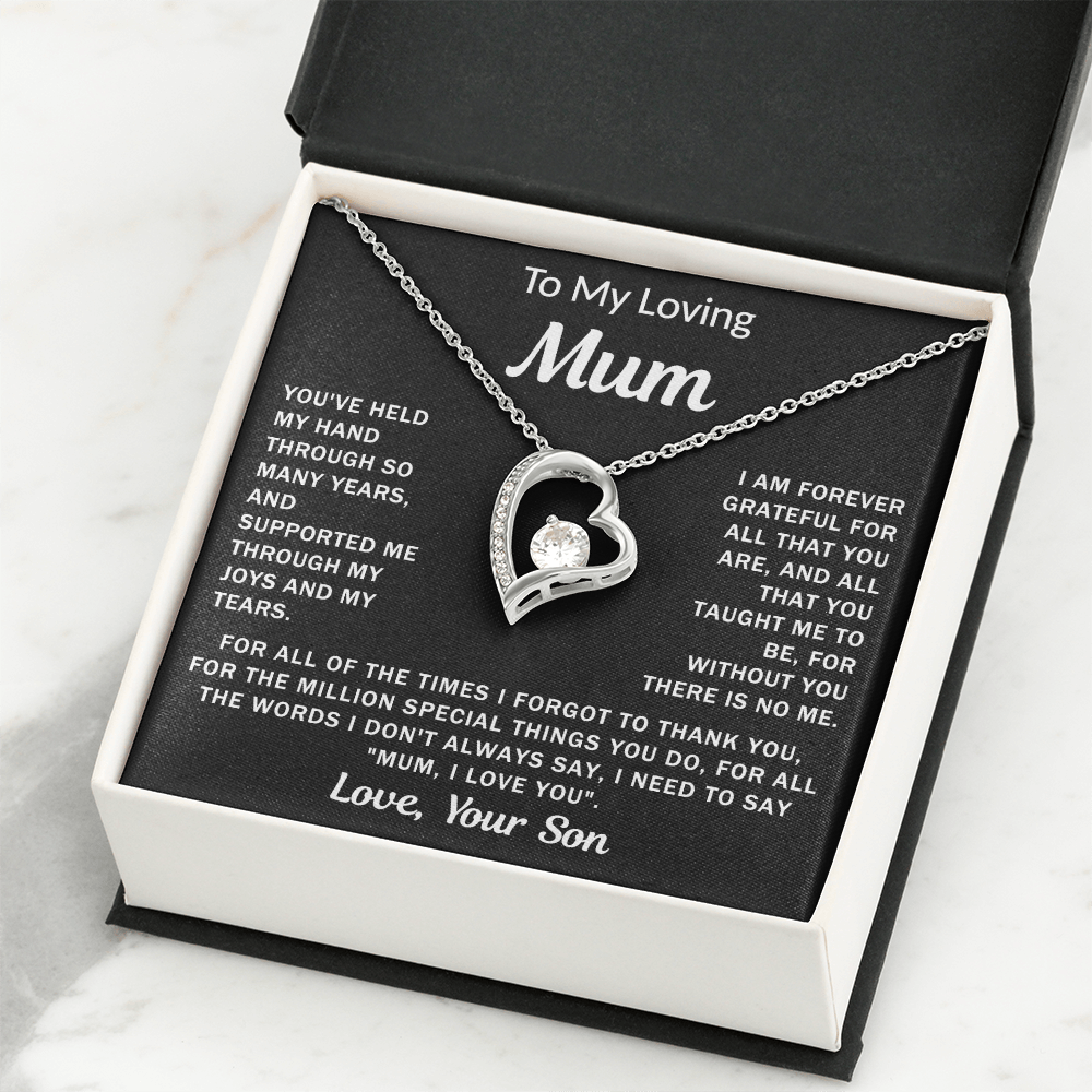 To My Loving Mum - Heart Necklace